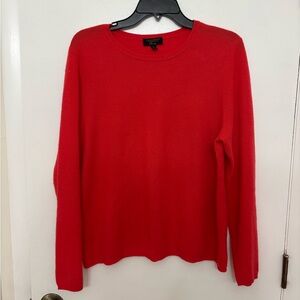 Charter Club Cashmere Luxury Red Crewneck Sweater Women’s Size XL